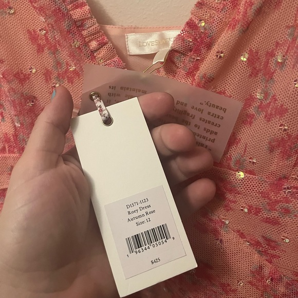 LoveShackFancy Roey Mini Dress Autumn Rose - Picture 9 of 9